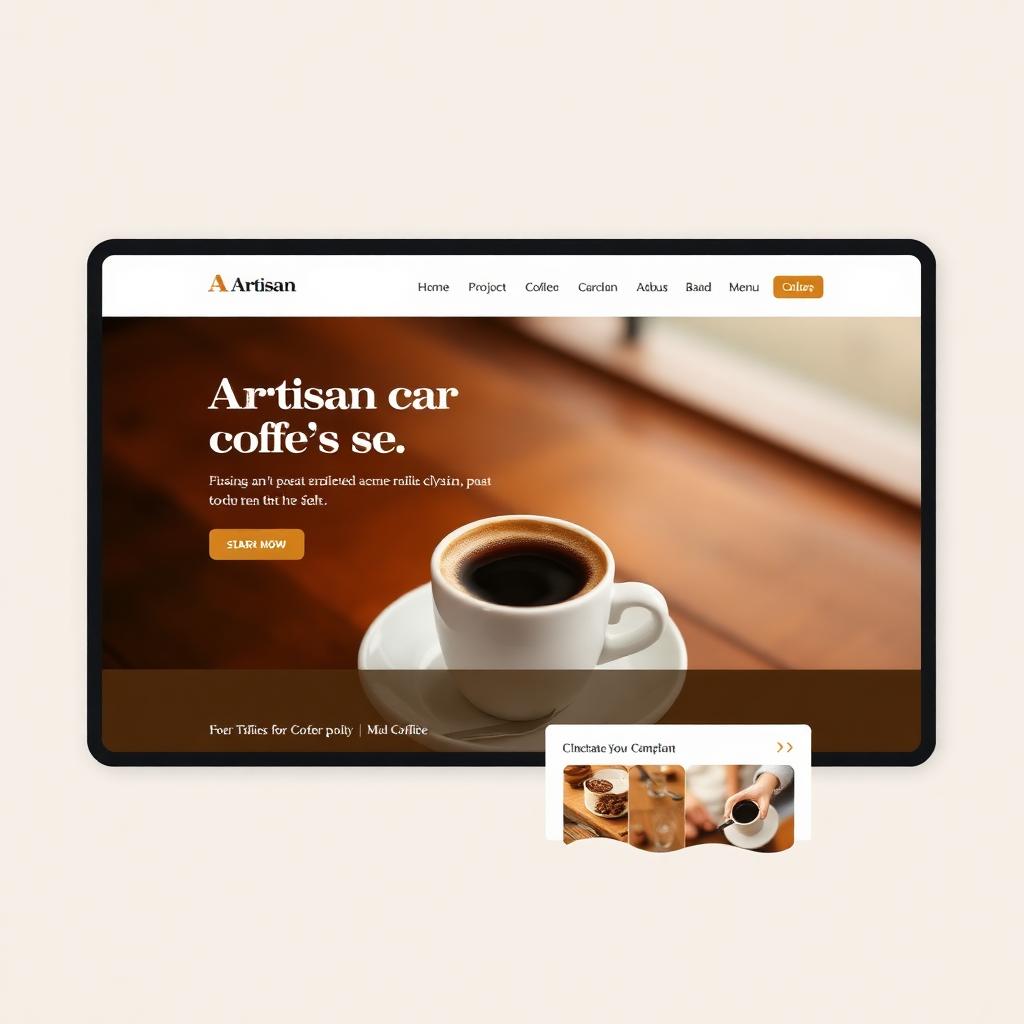 Artisan Coffee Co. website mockup