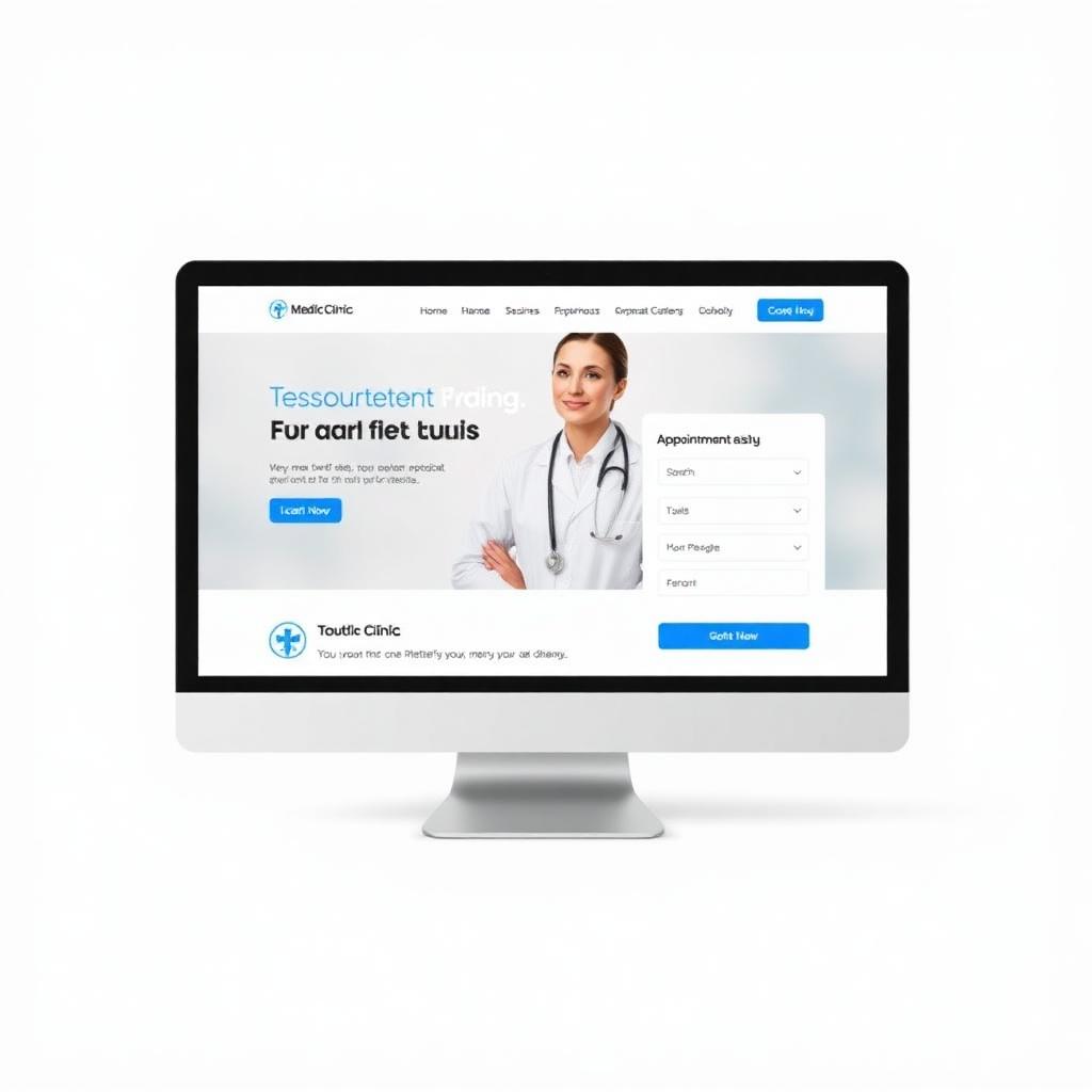 MediCare Clinic website mockup