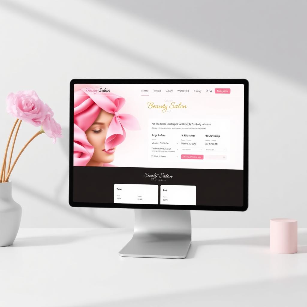 Bella Beauty Salon website mockup
